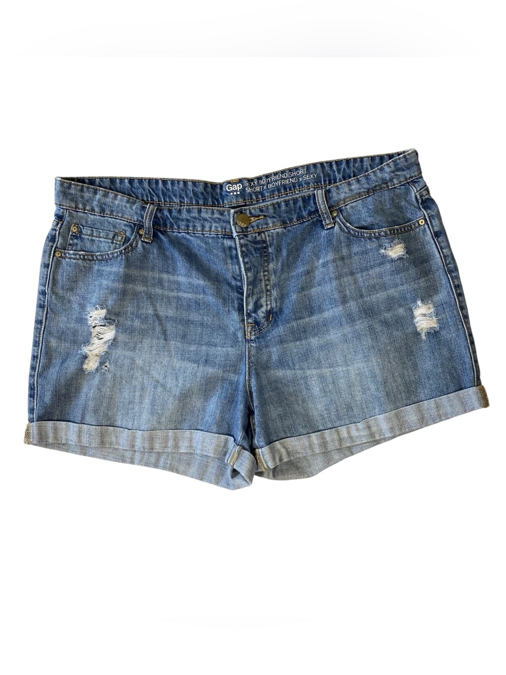 GAP Sexy Boyfriend Rolled Cuff Jean Shorts